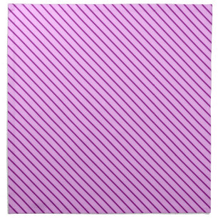 Diagonal pinstripes - orchid and purple napkin
