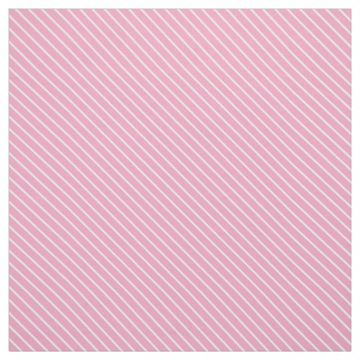 Diagonal pinstripes - shell pink and white fabric