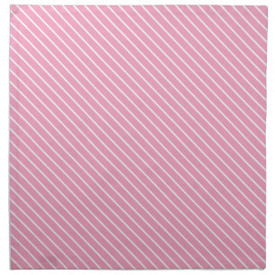 Diagonal pinstripes - shell pink and white napkin