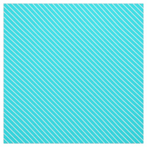 Diagonal pinstripes - turquoise and white fabric