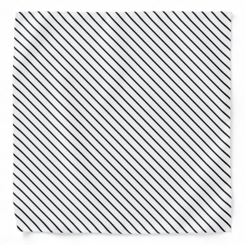 Diagonal pinstripes _ white and black bandana