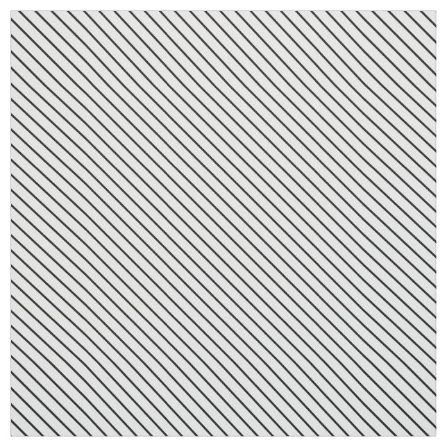 Diagonal pinstripes - white and black fabric (Swatch)