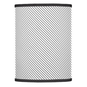 Diagonal pinstripes - white and black lamp shade