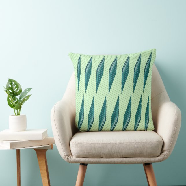 Diagonal Print Throw Pillow (Chair)