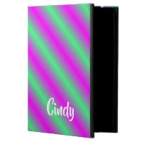 Diagonal purple and green stripes powis iPad air 2 case