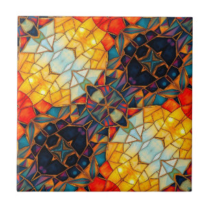 Diagonal Purple Ceramic Tile