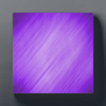 Diagonal Purple Modern Ombre Stripes Plaque<br><div class="desc">Simple purple lines on an abstract digital art background. Create your own personalized quote or saying with a unique background. You can choose from all kinds of contemporary calligraphy fonts.</div>