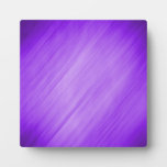 Diagonal Purple Modern Ombre Stripes Plaque