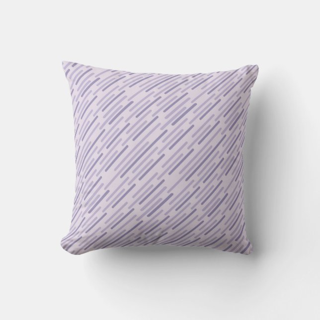 Diagonal purple stripes pillow (Front)