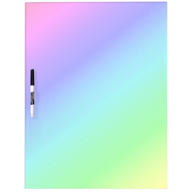 Diagonal Rainbow Gradient Blue to Green Dry-Erase Board (Front)