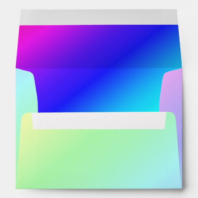 Diagonal Rainbow Gradient Blue to Green Envelope (Back (Bottom))