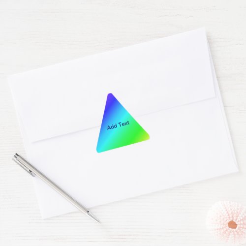 Diagonal Rainbow Gradient Blue to Green Triangle Sticker