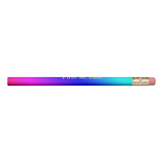 Diagonal Rainbow Gradient Pencil (Rotated 90)
