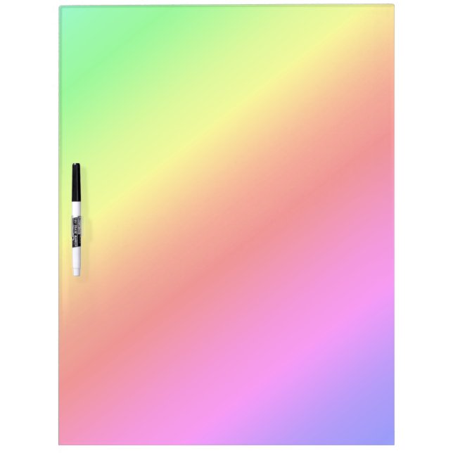 Diagonal Rainbow Gradient Red to Green Dry Erase Board (Front)