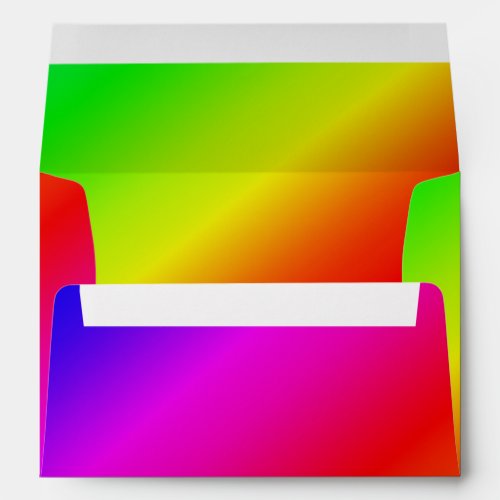 Diagonal Rainbow Gradient Red to Green Envelope