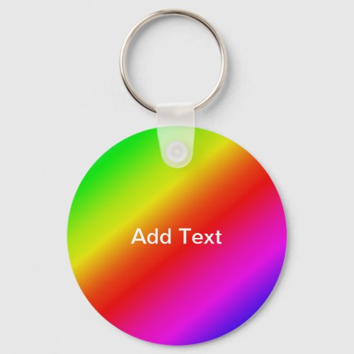 Diagonal Rainbow Gradient Red to Green Keychain