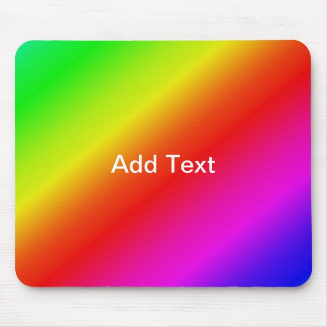 Diagonal Rainbow Gradient Red to Green Mouse Pad (Front)