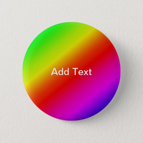 Diagonal Rainbow Gradient Red to Green Pinback Button
