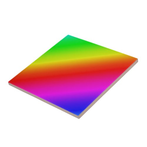 Diagonal Rainbow Gradient Red to Green Tile