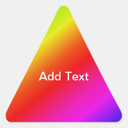 Diagonal Rainbow Gradient Red to Green Triangle Sticker