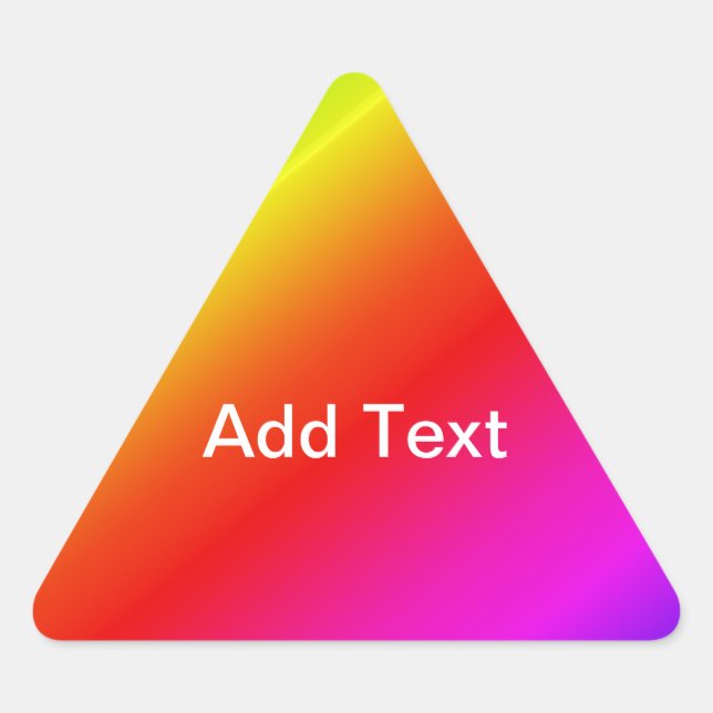 Diagonal Rainbow Gradient Red to Green Triangle Sticker (Front)