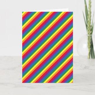 Diagonal Rainbow Pattern Card