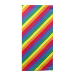 Diagonal Rainbow Pattern Cloth Napkin