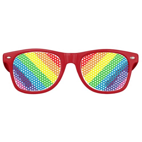 diagonal rainbow retro sunglasses