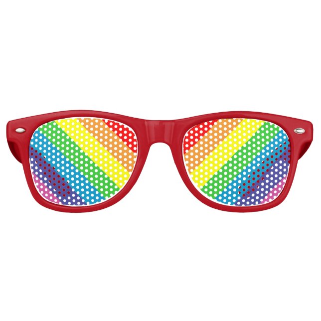 diagonal rainbow retro sunglasses (Front)