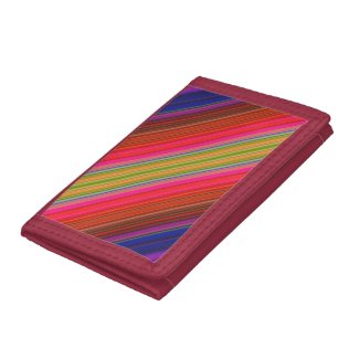 Diagonal Rainbow Stripe Pattern Wallet