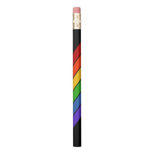 Diagonal Rainbow Stripe Pencil
