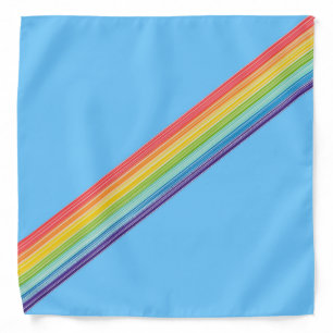 Diagonal rainbow stripes bandana