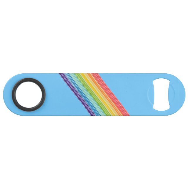 Diagonal rainbow stripes bar key (Back Horizontal)