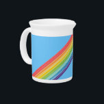 Diagonal rainbow stripes beverage pitcher<br><div class="desc">Diagonal rainbow stripes</div>