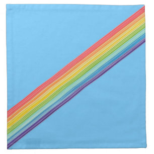 Diagonal rainbow stripes cloth napkin