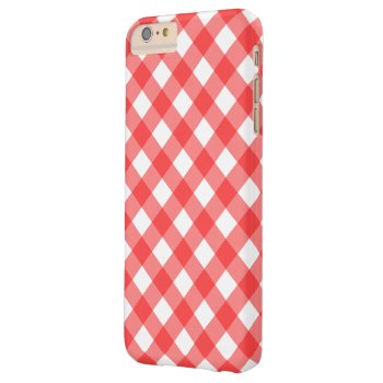 Diagonal Red Gingham Barely There Iphone 6 Plus Case by tjustleft at Zazzle