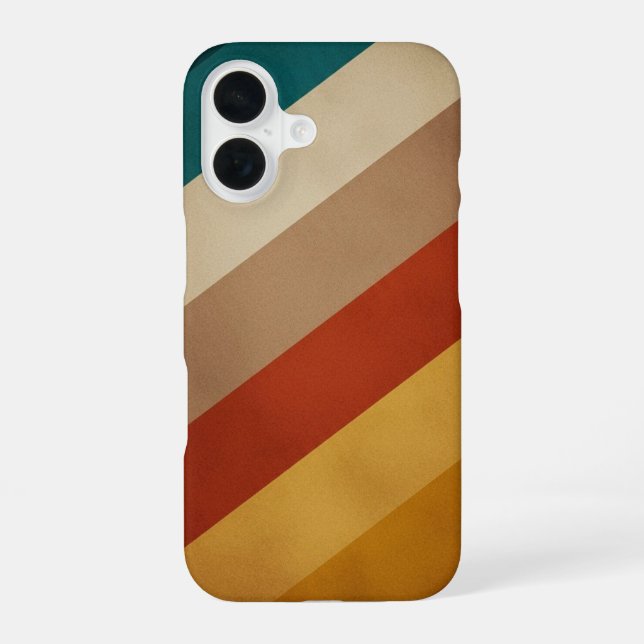 Diagonal Retro Bands iPhone Case (Back)