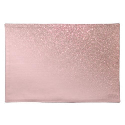 Diagonal Rose Gold Blush Pink Ombre Gradient Cloth Placemat