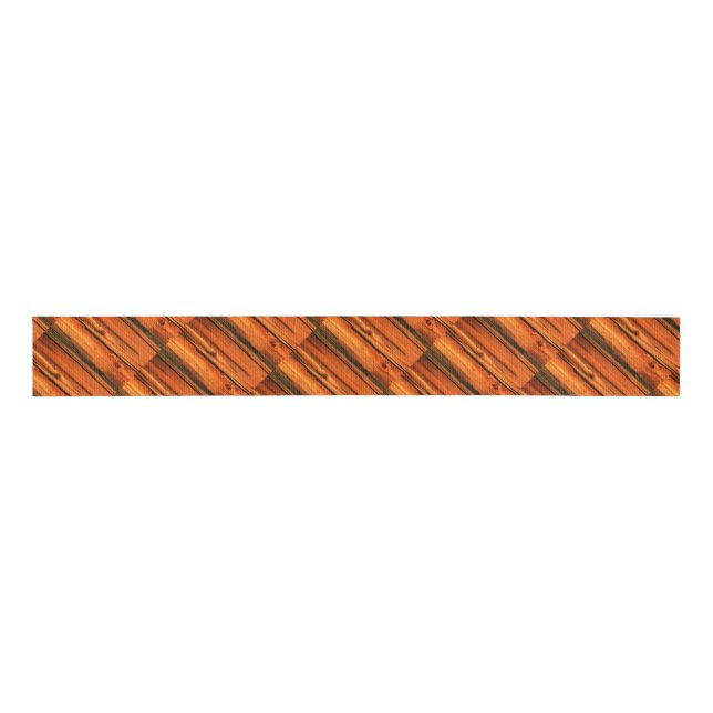 diagonal rustic pine boards grosgrain ribbon (Front)