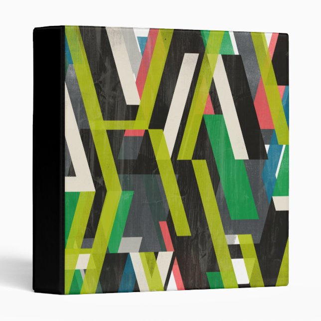 Diagonal Slipstream Pattern 3 Ring Binder (Front/Spine)