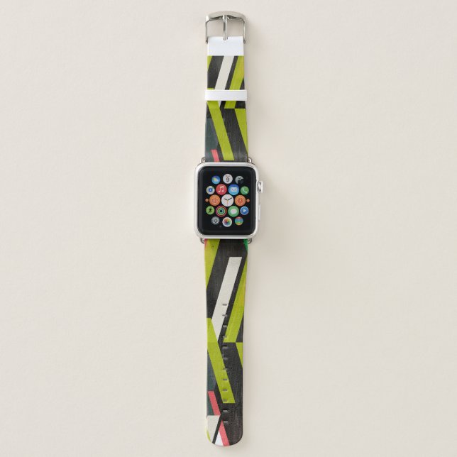 Diagonal Slipstream Pattern Apple Watch Band (Front)