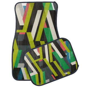 Diagonal Slipstream Pattern Car Floor Mat