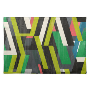 Diagonal Slipstream Pattern Cloth Placemat