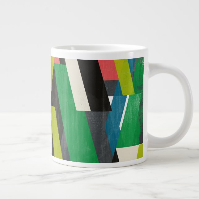 Diagonal Slipstream Pattern Giant Coffee Mug (Right)