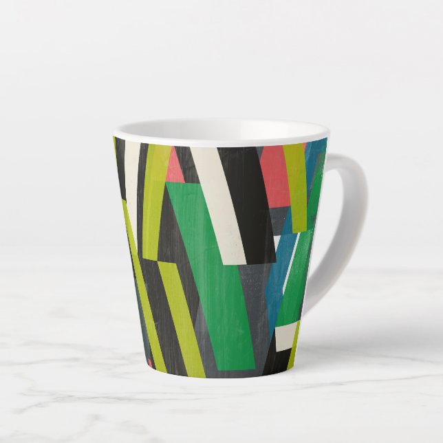 Diagonal Slipstream Pattern Latte Mug (Right Angle)