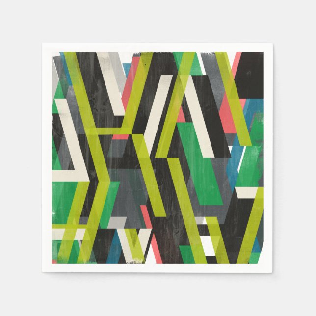 Diagonal Slipstream Pattern Napkins (Front)