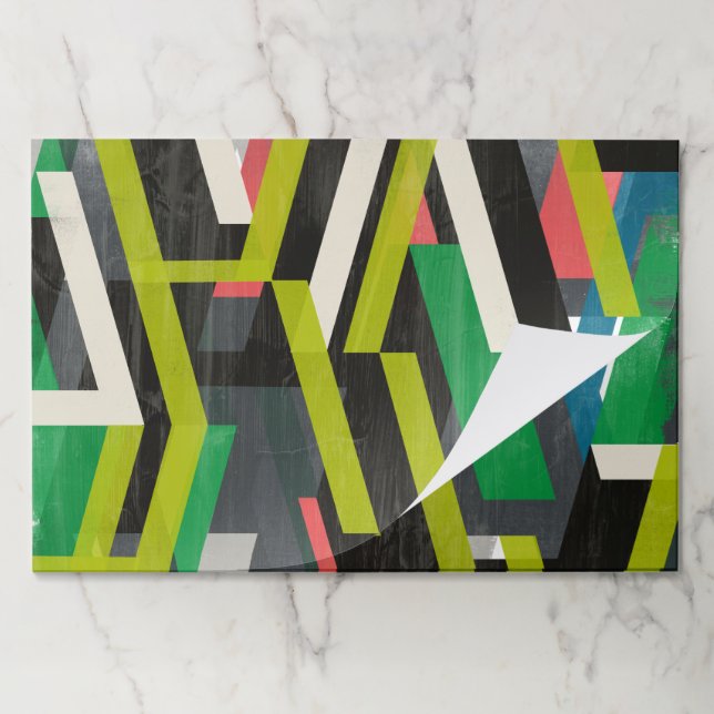 Diagonal Slipstream Pattern Paper Pad (Folded)