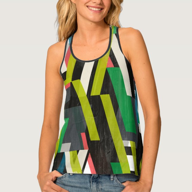 Diagonal Slipstream Pattern Tank Top (Front)