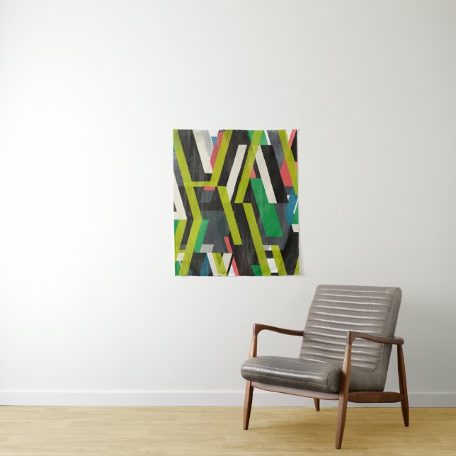Diagonal Slipstream Pattern Tapestry (In Situ)