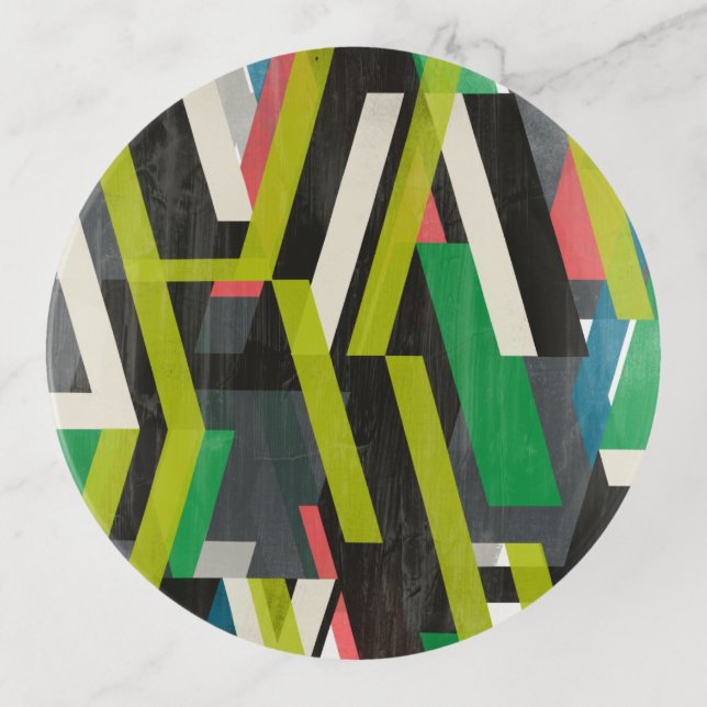 Diagonal Slipstream Pattern Trinket Tray (Front)